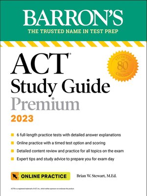 cover image of Barron's ACT Study Guide Premium, 2023